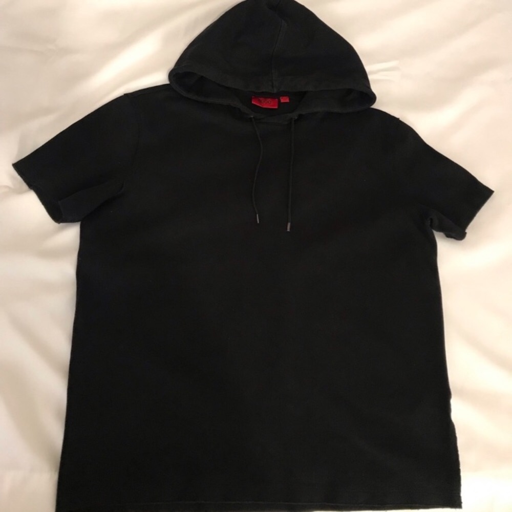 HUGO BOSS SHORT SLEEVE HOODIE SWEATSHIRT